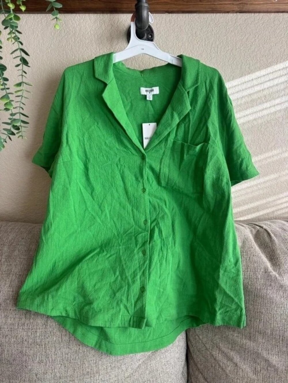 Green Button Up Shirt 2XL